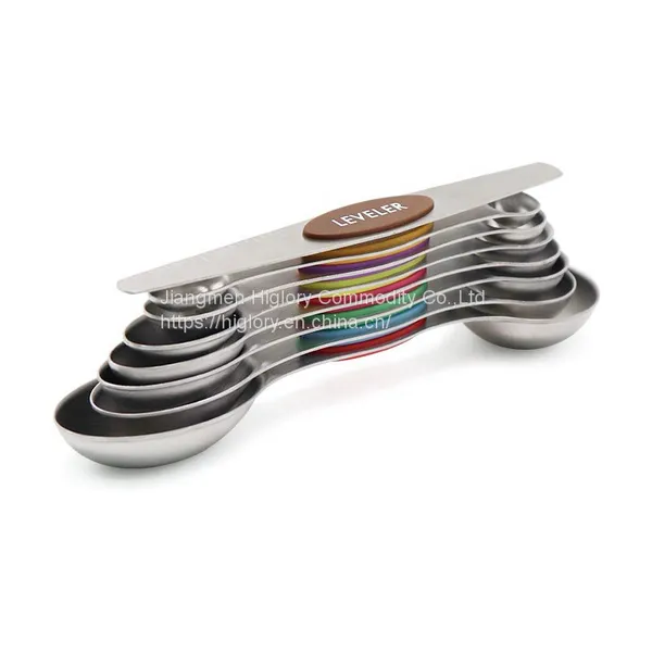 8Pcs Stainless Steel Magnetic Double Heads Measuring Spoons Measuring Cups Scoop Kitchen Accessories photo-2