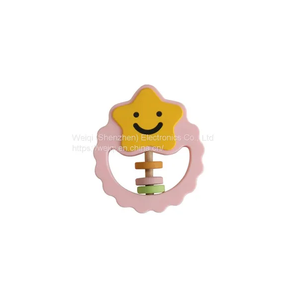 Baby Wooden Star Bed Rattles Toys Teether photo-2