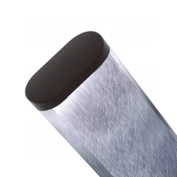 Chairs Furniture Oval Horizontal Non-slip Table Floor Protection Metal Tubing Plastic Plug Oval Steel Tube Plug Black photo-5