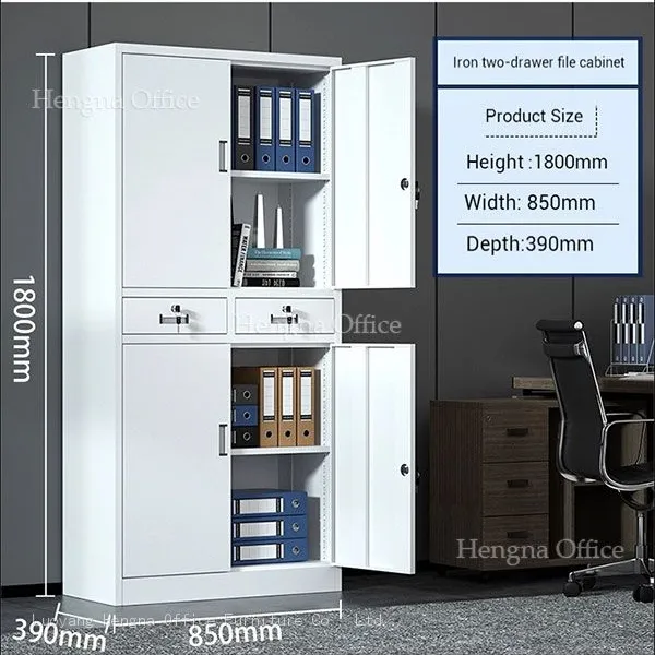 Commercial Grade Steel Office Bookcase MOS137with 4 Adjustable Tiers and Secure Locks| Scratch-resistant Powder Coated|for School Classroom and Lab photo-2