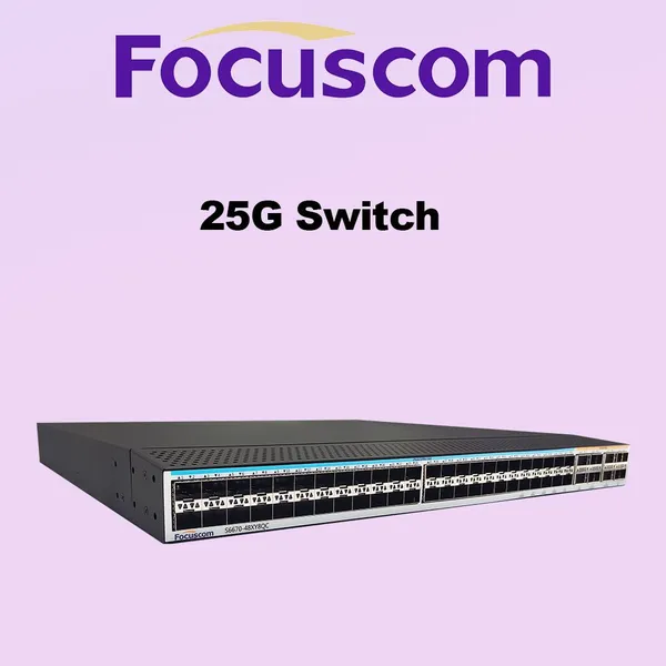 L3 Managed Switch Data Center 48-Port 25G SFP28 and 8-Port 100G QSFP28 Uplink, High-Performance Aggregation Network TOR Switch Focus S6670-48XY8QC photo-2