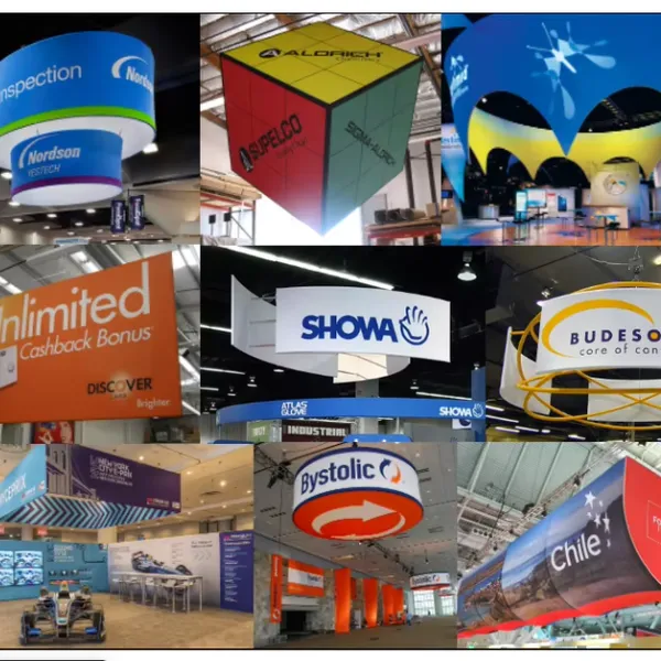 Customized Trade Show Hanging Signs Custom Overhead Displays & Banners photo-5