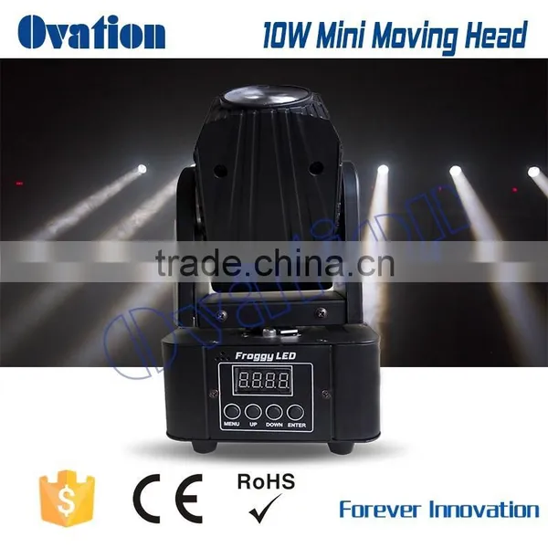 China Mini Led Moving Head Stage 10W RGBW/ DMX Control / dj Light photo-5