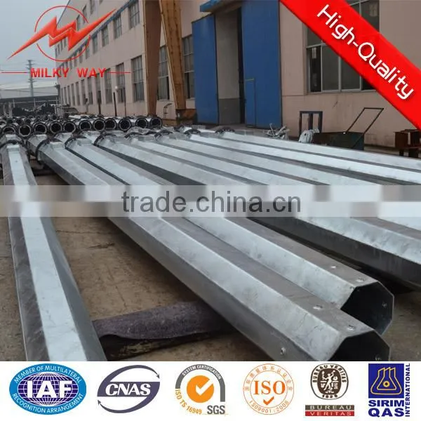 132kv Transmission Galvanized Steel Tower Electricity Pole photo-3
