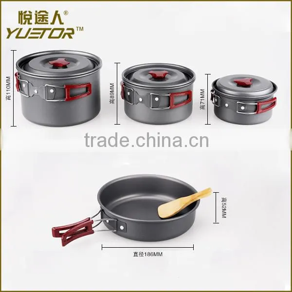 Portable Non-toxic and Odorless Outdoor Cookware Set for 3-5 Person for Camping Hiking photo-2