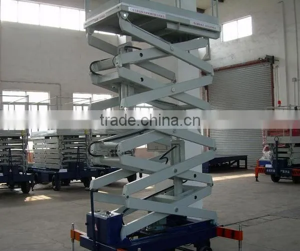 6m 300kg Excellent Quality Four Wheel Mobile Scissor Lift Platform photo-3