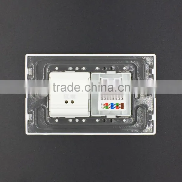 118 Series Computer Wall Socket Outlet+ Telephone Socket Outlet photo-2