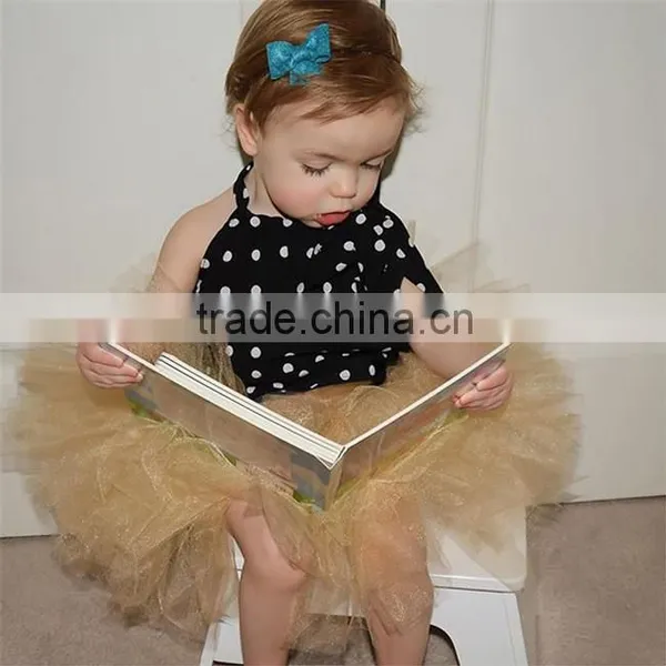 2016 Ins Hot Summer T-shirt Baby Girl Dot Chiffon T-shirt Toddler Girl European Summer Tops Girl Halter Tops photo-2