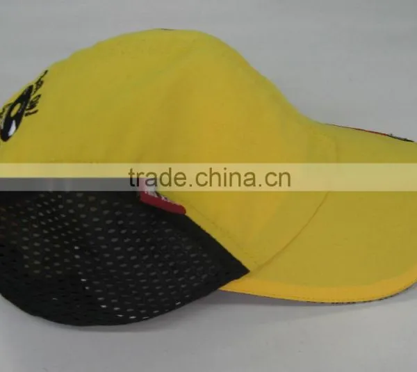 Custom Nylon Promotion Baseball Cap With Hole 4 Panel Short Bill Baseball Hats Short Bill Mesh Beach Hat For Man photo-2