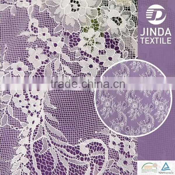 Bridal White French Lace Flower Embroidery Fabric for Dress Supplier's Choice photo-6