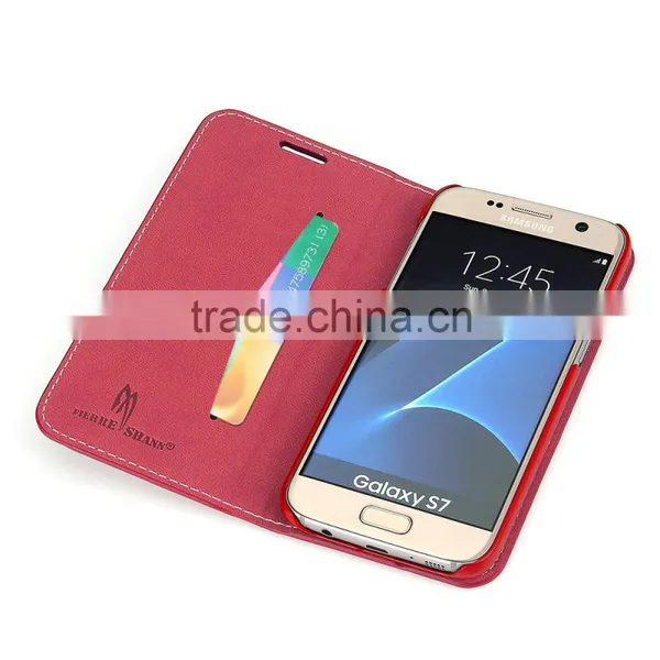 Momax West Jean Series PU Leather Wallet Case With Card Slot for Samsung Galaxy S7 Flip Holder Leather Cover With Buckle ForS7 photo-5