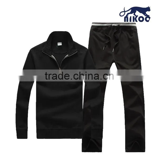 2015 Newest Design Black Tracksuits Sport Wears