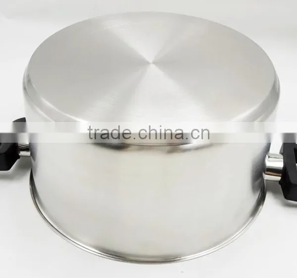 Straight Shape Stainless Steel Hot Pot Casserole Nonstick Marble Coating Inside and Induction Bottom photo-5