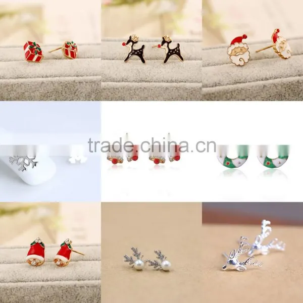 Factory Wholesale Customized Elk Pearl Earring Stup for Christmas photo-4