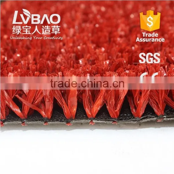 LVBAO Red Artificial Grass for Football Pitch