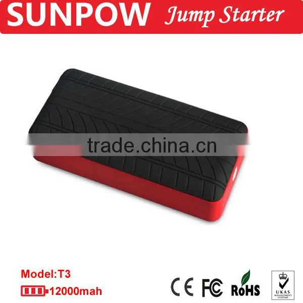 Sunpow 12000mah Multifunctional Portable Mini Lcd Display 12v Car Jump Starter/car Booster With Air Compressor photo-3