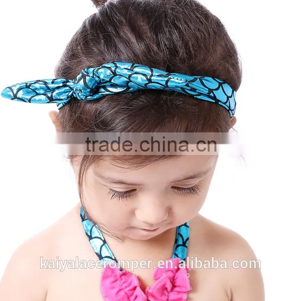 Hot Sale Wholesale Blue Baby Girl Mermaid Romper Jumpsuit Kid Mermaid Swimming Costume photo-4