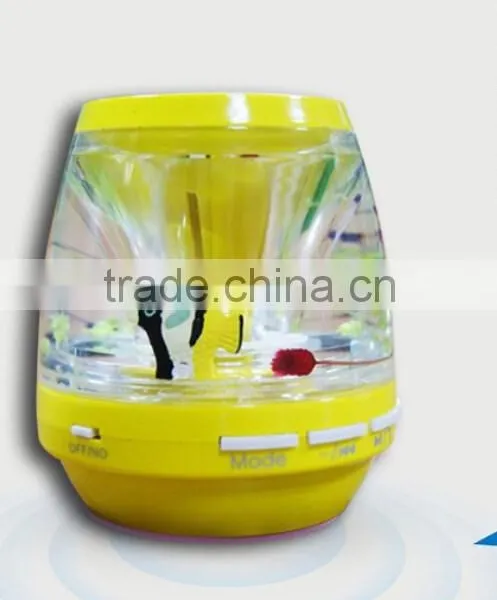 New Arrivel Built in Colorful LED Light Wireless 3.0 Bluetooth Liquid Speaker With Card Slot photo-2