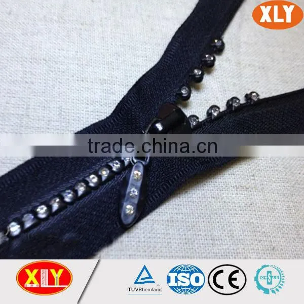 Xly High Quality Original Design #3 #5 Diamond Plastic Zipper photo-2