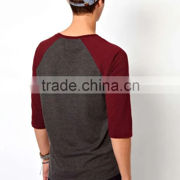Cotton T-shirt High Quality Custom Making Reglan Slleve photo-2