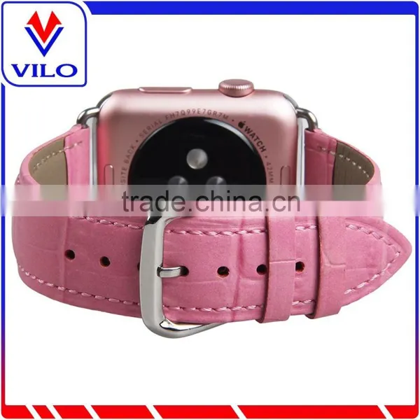 Crocodile Pattern Genuine Leather Watch Band For IWatch, For IWatch Leather Wrist Strap Band photo-3