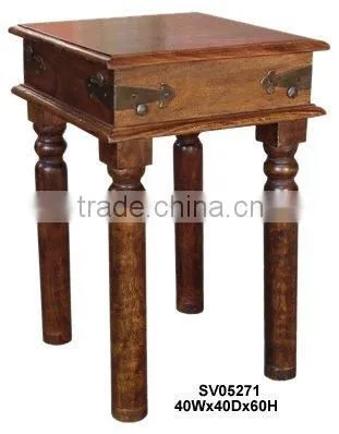 lamp,side table,indian wooden furniture,telephone ,end table,living room furniture,home furniture,shesham,mango,acacia wood