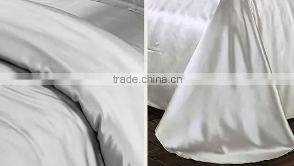 100% Silk 19mm Satin Queen Duvet Solid Color Cover photo-2