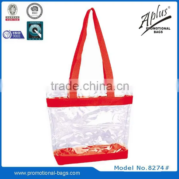 2015 Portable Plastic Transparent PVC Handbag Tote Bag photo-4