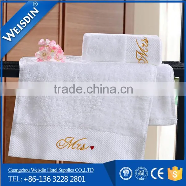 Guangzhou 16S Hotel Supplies Custom Logo Cotton Face Towels Dobby Towel photo-2