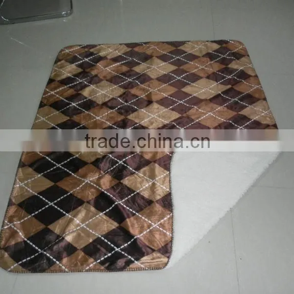 100% Polyester Printed Short Fur Sherpa Throw photo-3