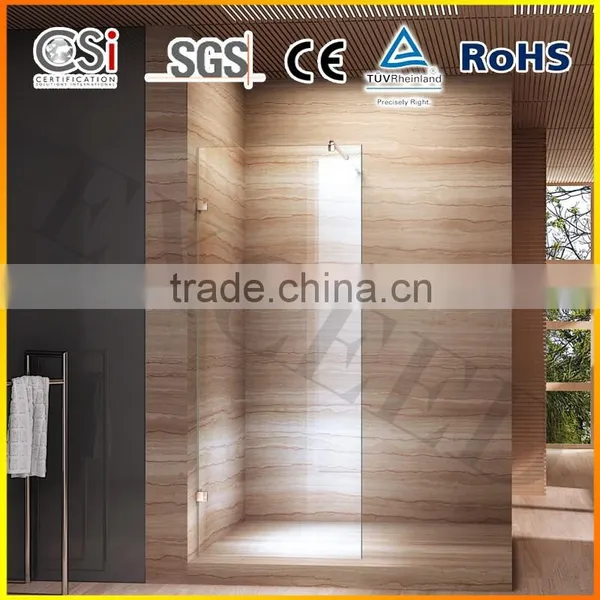 1200 x 2000 Walk In Wet Room Frame Less Shower Enclosure 8 mm Glass