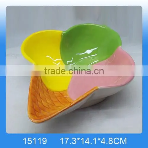 Wholesale High Quality Ceramic Unique Salt and Pepper Set With Ice Cream Shape photo-5
