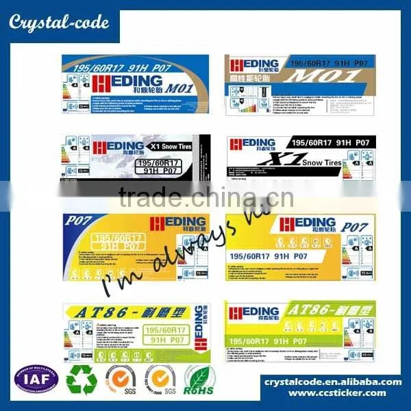 Various Materials Custom Tyre Stickers Labels photo-3