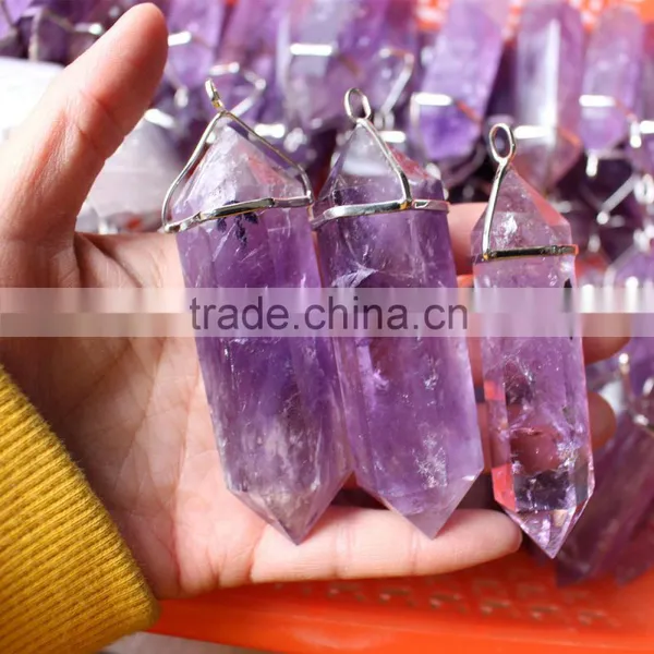 Natural Amethyst Crystal Pendants With Different Sizes photo-4