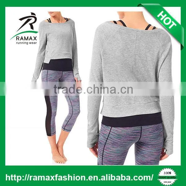 Ramax Custom Women Latest Design Sweatshirt Yoga Top With Thumb Hole