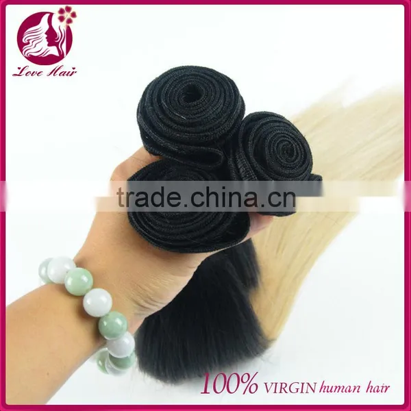 Express Wholesale Grade 7a Virgin Filipino 1b 613 Two Tone Straight Human Hair Weave Bundles Extension for Fashion Women photo-5