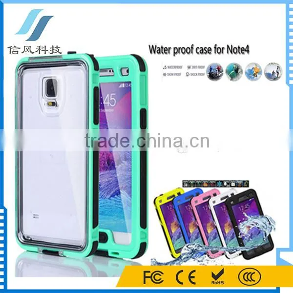 Waterproof Case Note 4 for Smartphones With Button Green photo-2