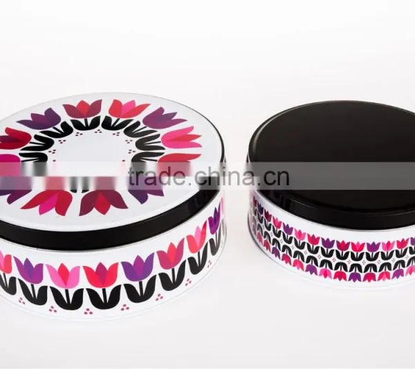 Tin Box Metal Tin Cans Packaging Box Round Tin Box for Cookies Gift Tin Box photo-6