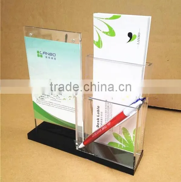 A4 Clear Acrylic Brochure Display Stand Holder photo-3