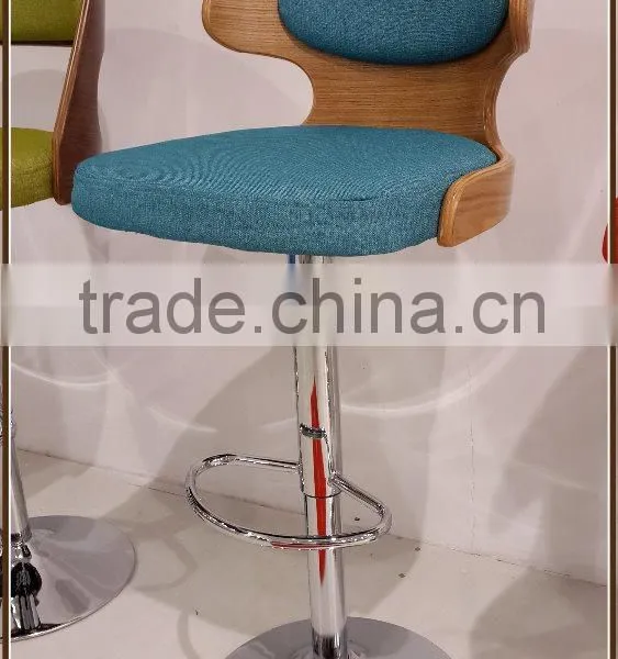 Antique Wood Metal Bar Stool High Chair photo-6