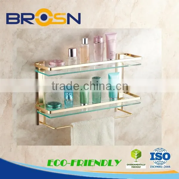 NINGBO Good Price Glass/Double / Bathroom Shelf / #501550