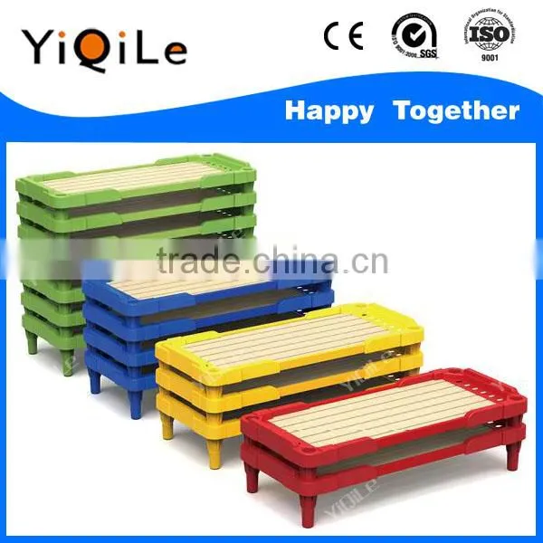 Wholesale Foldable High Quality Cheap Price Plastic Bed for Kids in Kindergarten photo-3