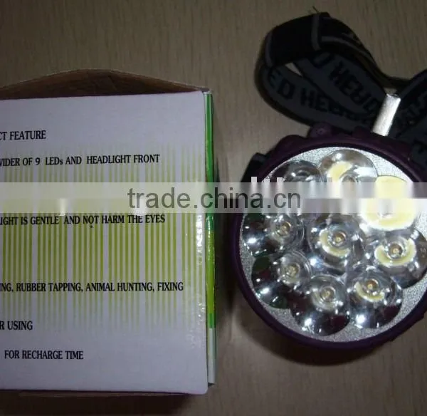 9LED Headlight ,headlamp, Led Head Lamp,flashlight