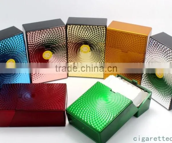 Green Embossed Wave Shape Plastic Cigarette Case for 20s Kind Size 85mm Cigarette Pack Holder photo-5
