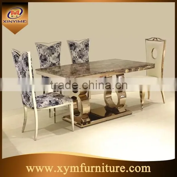 Foshan Hot Sale Stainless Steel Dining Table and Chair Sets photo-4