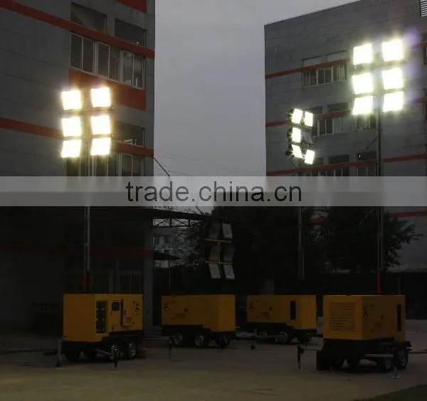 Mobile Metal Halide Lamp Tower Numbers of Floodlights,power of Lamp and Genset Customized Manual Winch photo-5
