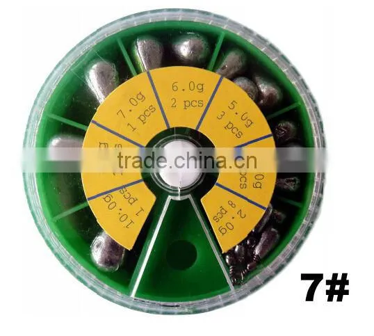 Sinker Assortment and Fishing Sinker Set and Fishing Accessory