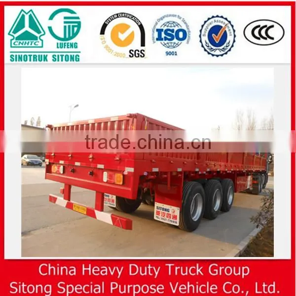 3 Axles Side Wall Truck Trailers/high Bed Semi-trailer With Side Walls/bulk Cargo Semitrailer photo-3