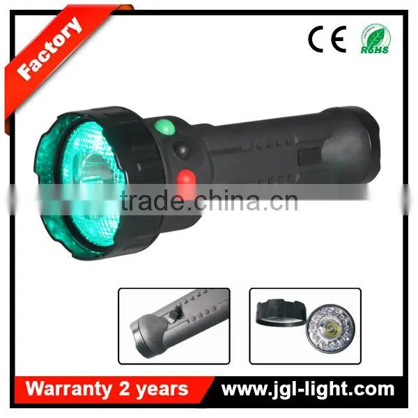 High Power 700lm RGW Rechargeable Hand Heldled Rechargeable Warning Torch
