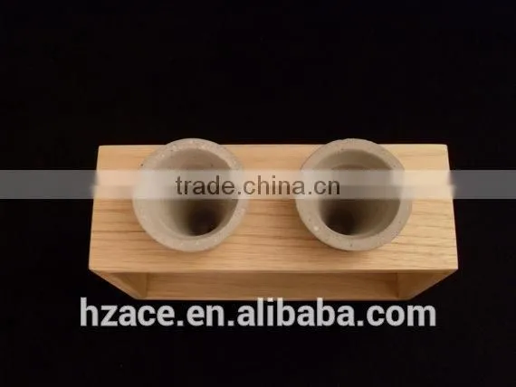 Concrete Mini Planters in Wooden Frame photo-4